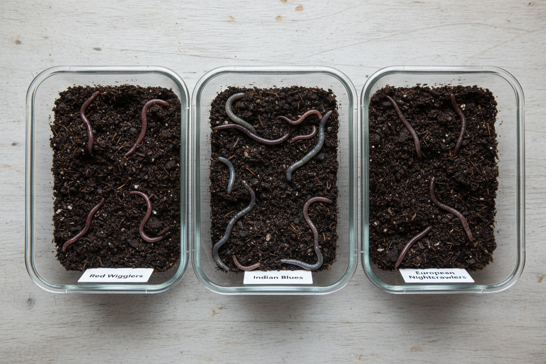 Best Worms for Composting: Red Wigglers vs Indian Blues vs Nightcrawlers