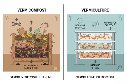 What Is the Difference Between Vermicompost and Vermiculture?