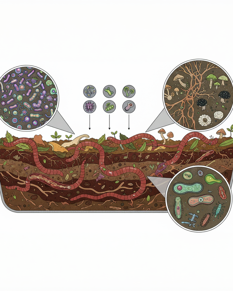 Worm bin microbiology