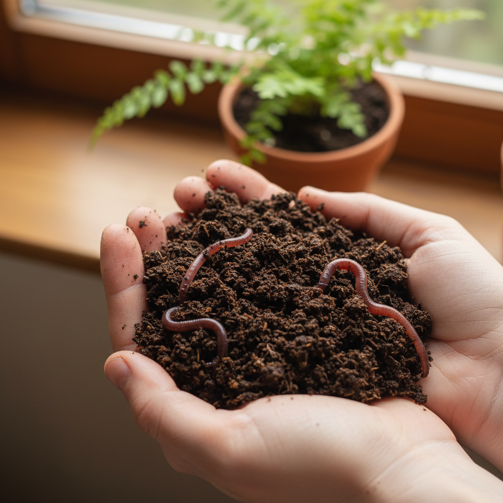 Worm Castings in Hands